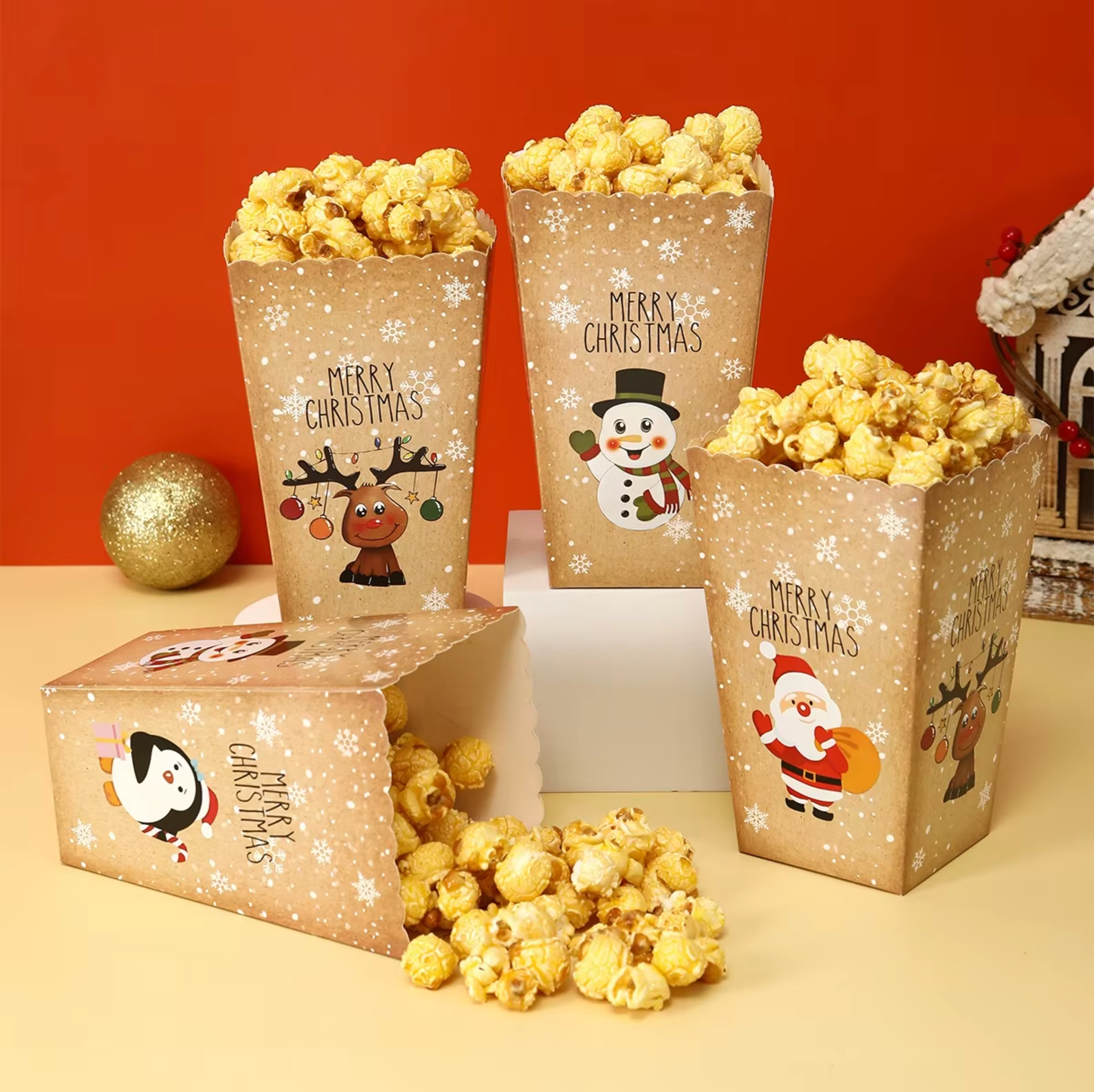 2x Christmas PopCorn Baskets